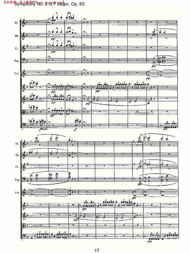 F大调第八交响曲 Op.93　第四乐章（二）简谱