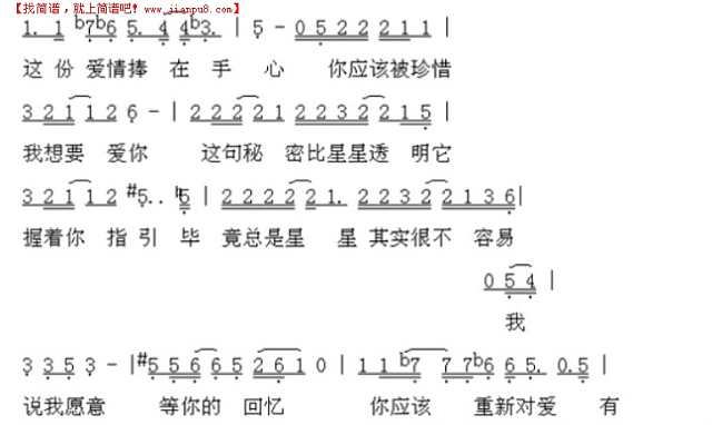 你应该被珍惜简谱