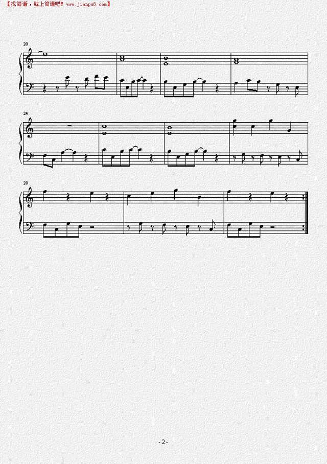 植物大战僵尸禅境花园战背景音乐钢琴谱