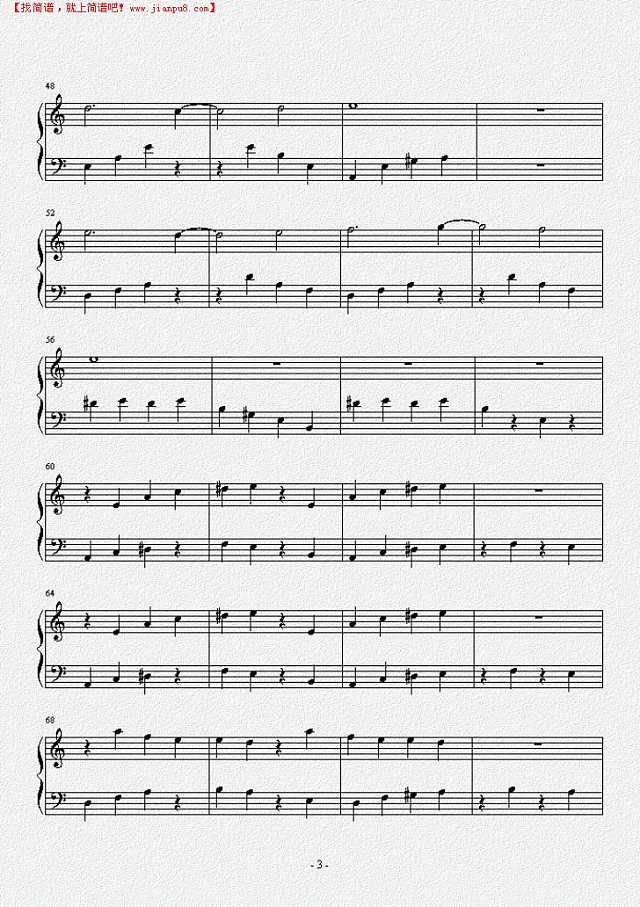 植物大战僵尸后院夜晚战背景音乐钢琴谱