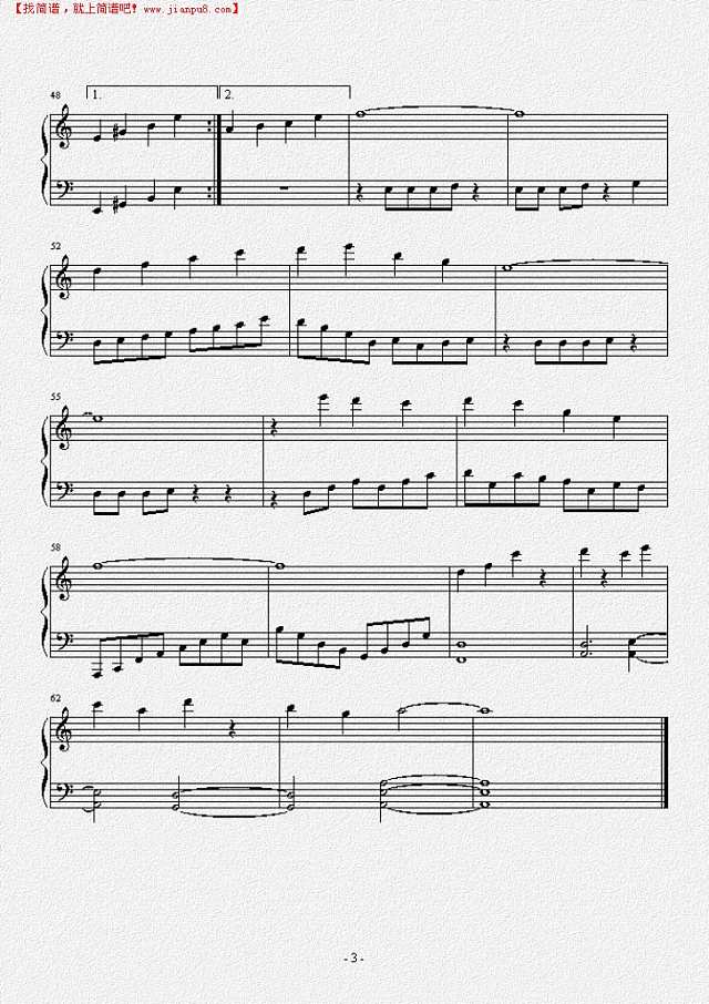 植物大战僵尸主菜单战背景音乐钢琴谱