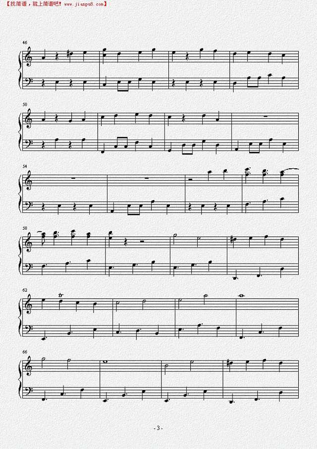 植物大战僵尸屋顶战背景音乐钢琴谱