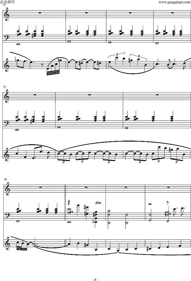 never meant to belong钢琴谱