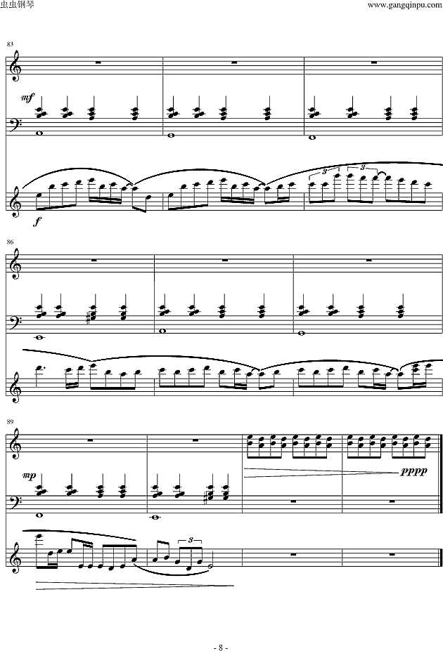 never meant to belong钢琴谱