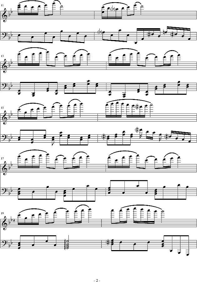 小变奏曲钢琴谱