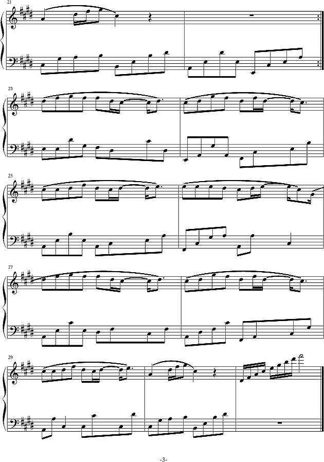 试着忘记钢琴谱