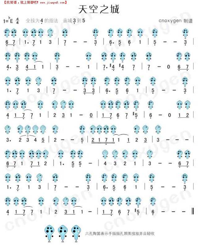 天空之城（陶笛谱）其他曲谱