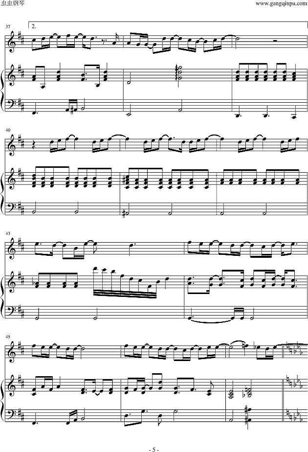 说了再见钢琴谱