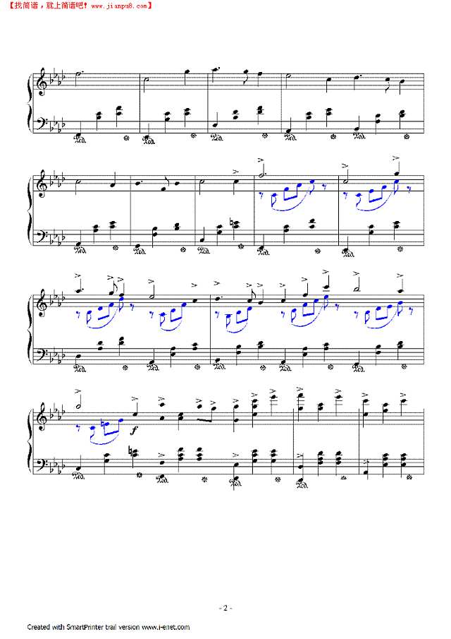 霞光   精灵世纪片尾曲钢琴谱