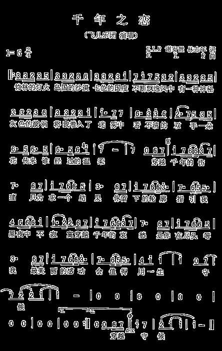 千年之恋（飞儿乐团）简谱
