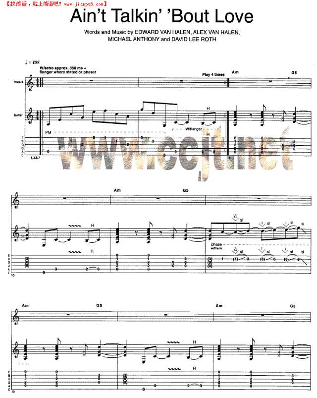 Aint_Talkin bout_Love吉他谱
