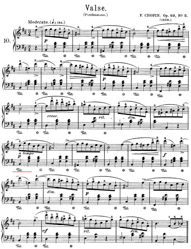 b小调圆舞曲作品69号之2钢琴谱
