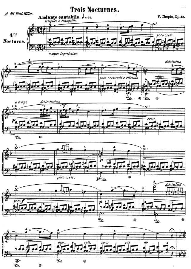 F大调夜曲作品15号 - Nocturne Op.15 No.1钢琴谱
