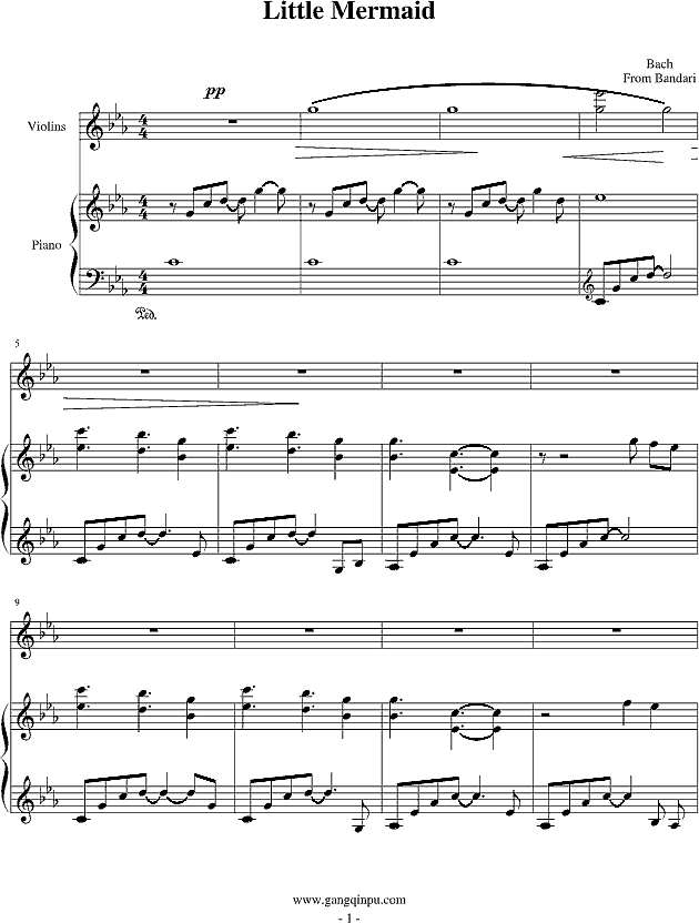 Little Mermaid钢琴谱
