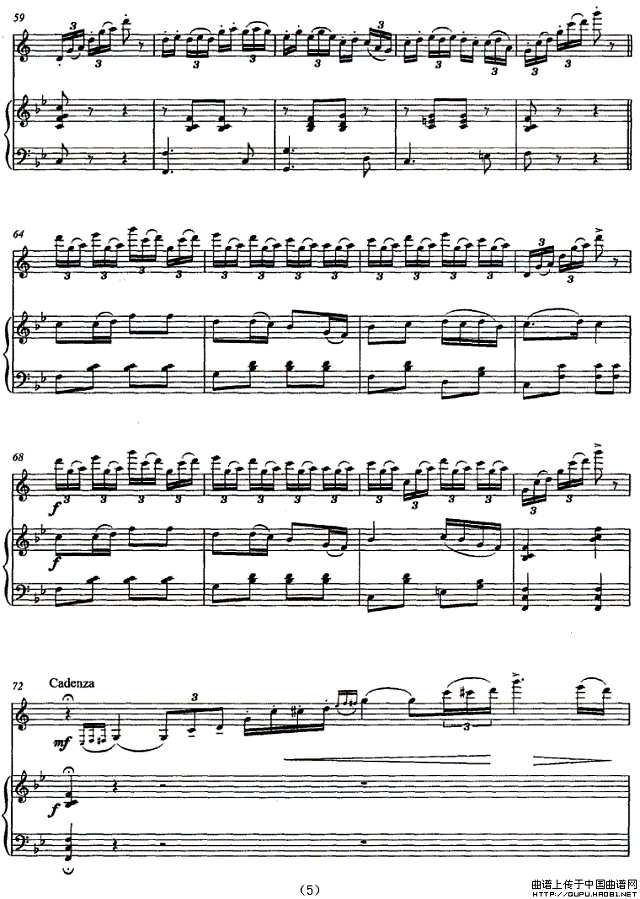 引子、主题与变奏（单簧管独奏）P5简谱
