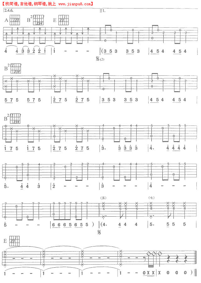 PARTY SONG（吉他弹唱）简谱