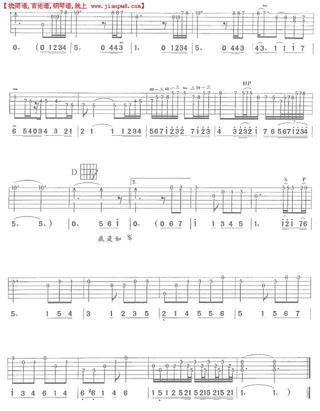 我是如此爱你（吉他弹唱）简谱