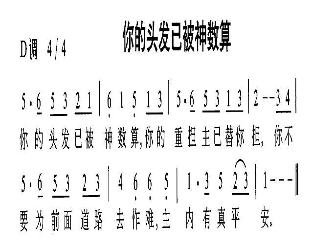 你的头发已被神数算简谱