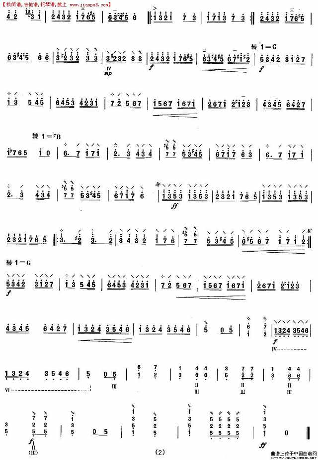 柳琴六级：吉普赛回旋曲简谱