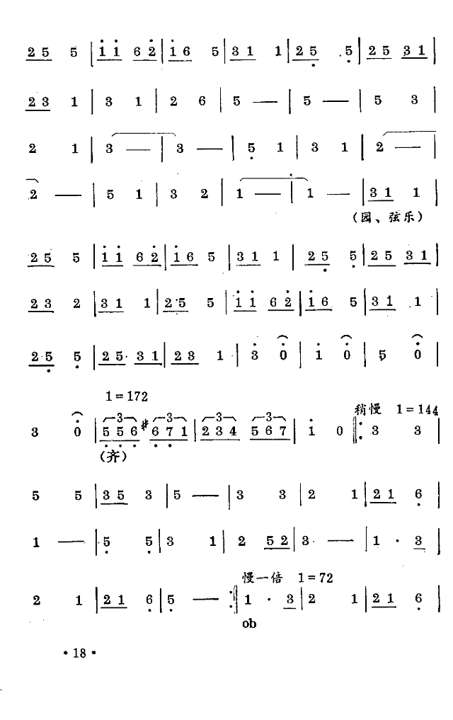 喜送粮（舞蹈音乐）简谱