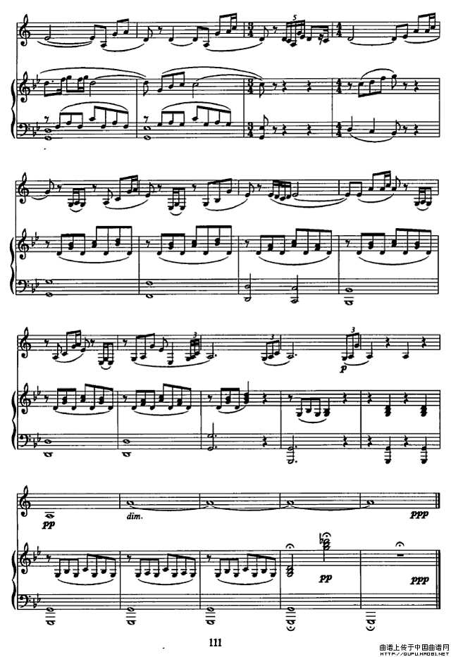 西拉穆轮河随想曲（单簧管+钢琴）P8总谱
