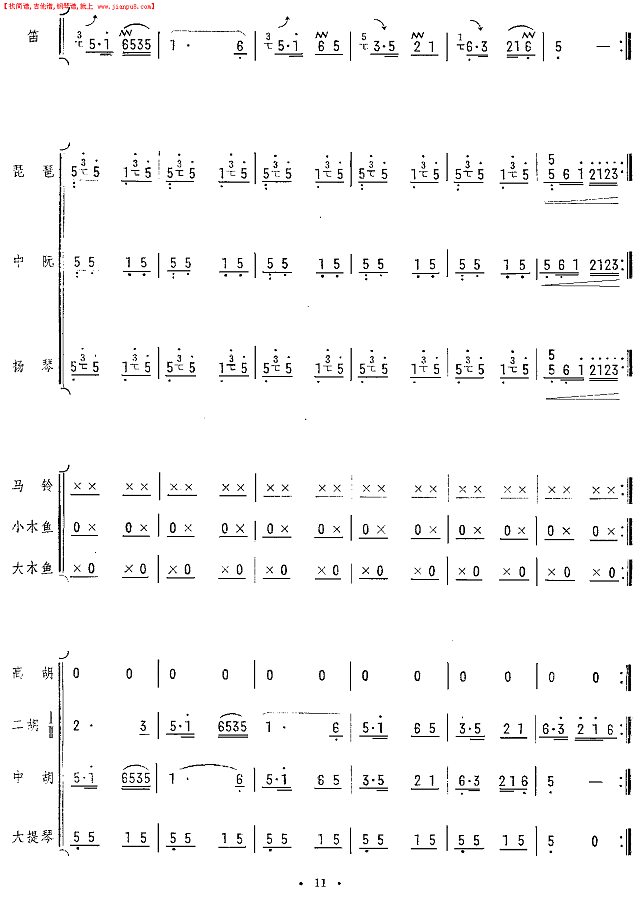 扬鞭催马运粮忙(总谱)11简谱