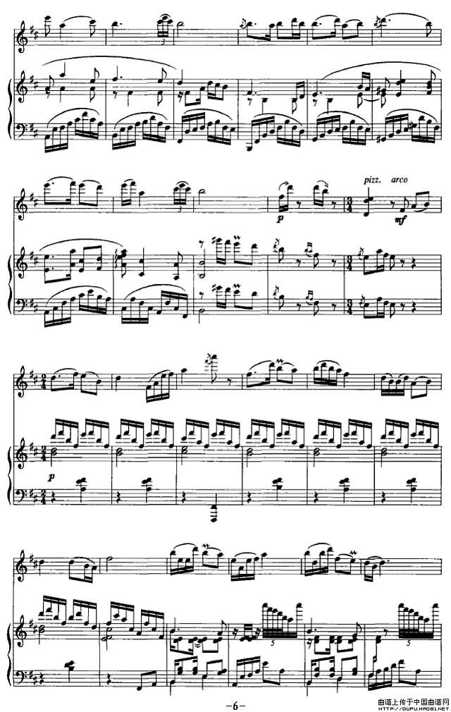 叠断桥（小提琴独奏）P6简谱